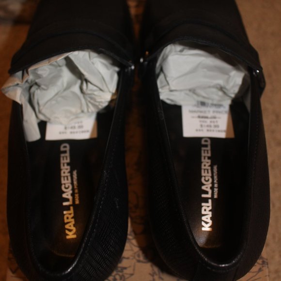 Karl Lagerfeld Paris new Loafer (Black Leather) 10M